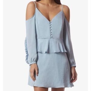 Avec Les Filles Blue Satin Dress